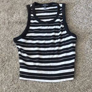 Black and White Striped Tank Top